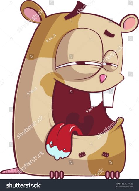 Funny Hamster Cartoon Vector 70380622 Shutterstock