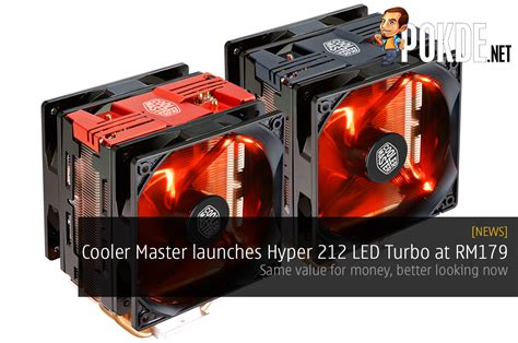 Hyper 212 led turbo is equipped with dual pwm fans with red leds, providing the best balance between airflow and static pressure to take the heat away. Cooler Master launches Hyper 212 LED Turbo at RM179, still ...