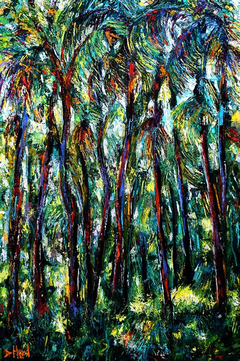 Debra Hurd Original Paintings And Jazz Art Tropical Painting Palm Tree