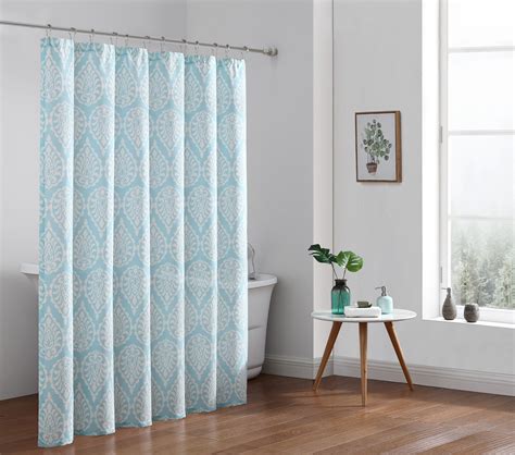 Freshee Fabric Shower Curtain With Intellifresh Technology Aqua
