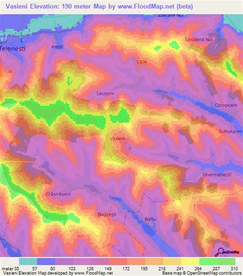 Elevation Of Vasienimoldova Elevation Map Topography Contour