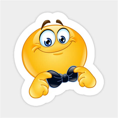 Emoji With Bow Tie Emoji Magnet Teepublic