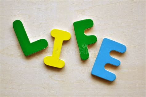 The Word Life Stock Image Image Of Wooden Spelling 15853351