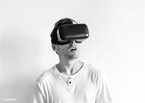 White Man Wearing Virtual Reality Headset Premium Image By Rawpixel