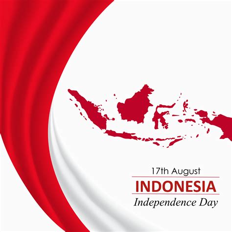 17th August Indonesia Independence Day Vector Illustration Happy