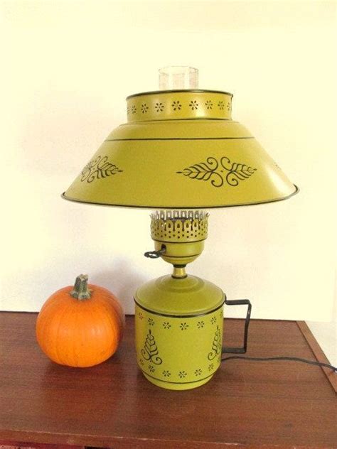 Upbeat yellow terracotta currey and company table lamp. Vintage Yellow Metal Tole Lamp by CapeCodLaurieDesigns on ...