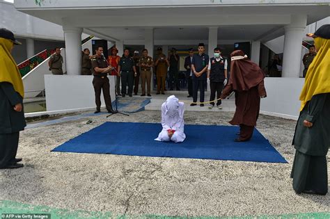Indonesia S Aceh Unveils New Female Flogging Squad Daily Mail Online