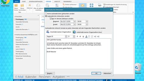 Microsoft Outlook So Teilt Ihr Kontakten Automatisch Eure Abwesenheit