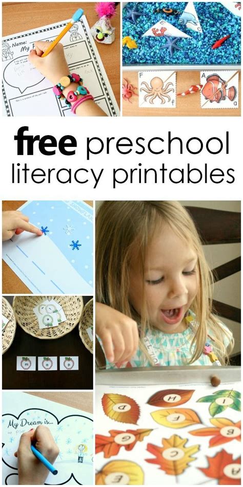 Free Preschool And Kindergarten Literacy Printables With Activities For
