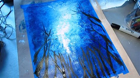 Acrylic Painting Starry Night Sky Youtube