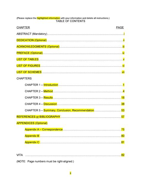The mla format doesn't have any strict requirements regarding breaking up the text so you can approach this issue as you like, taking into. 20 Table of Contents Templates and Examples ᐅ TemplateLab