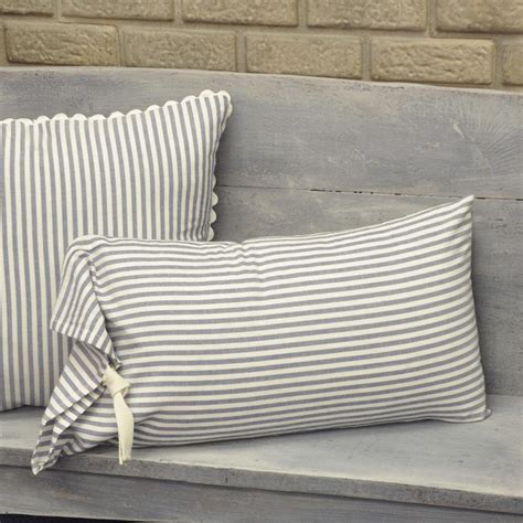 Blue lexie indoor/outdoor lumbar pillow (set of 2) $105 ($52.50 per item) sold out. Farmhouse Ticking Blue 12" x 20" Pillow Cover w/ Tie ...