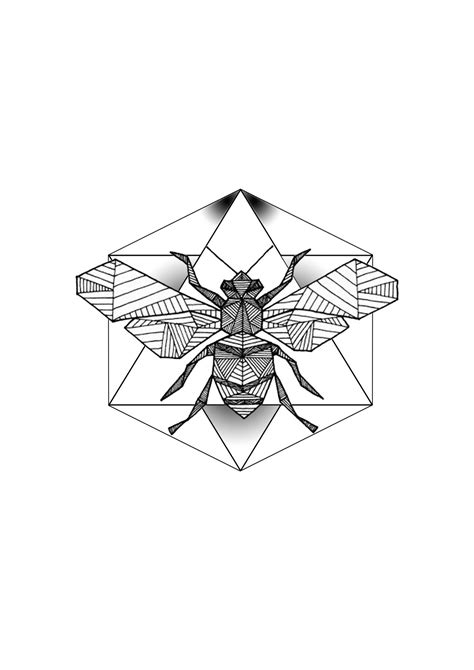Imageconfiguration Bee Drawing Geometric Drawing Bee Art