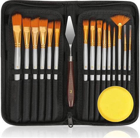 12 Pc Brush Set For Canvas Painting Painting Art And Collectibles Jan