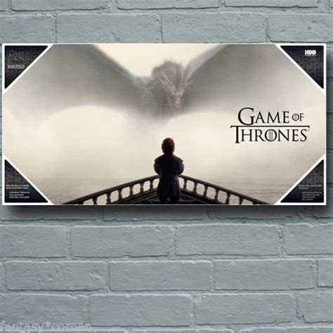 Game Of Thrones Tyrion And Dragon Poster Impression Sur Verre