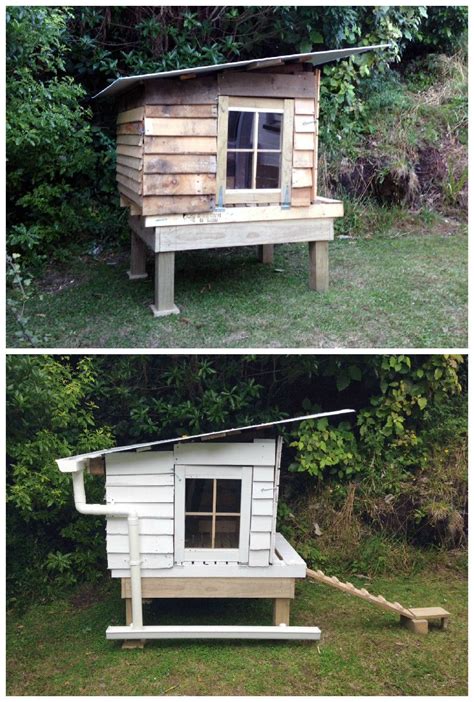 You can make smart use of wooden pallets to make durable models of chicken coops at home that will live for years to come. Pallet Coop House | Pallet coop, Chicken coop pallets, Chicken coop