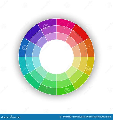 Round Color Palette Isolated On White Background Color Schemes Stock