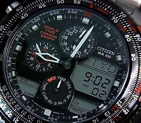 Citizen Promaster Navihawk World Time C300 Chronograph Alarm Pilot
