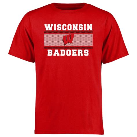 wisconsin badgers red big and tall micro mesh t shirt