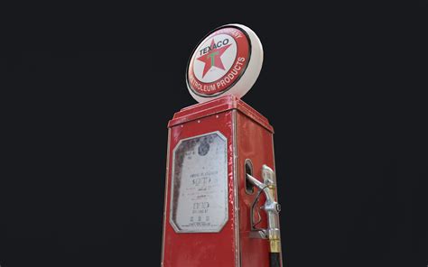 1950 Texacos Gas Pump — Polycount