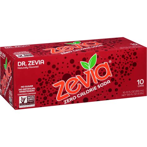Zevia Zero Calorie Dr Zevia Soda 10 12 Fl Oz Cans