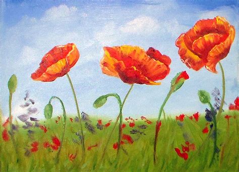 Easy Step By Step Poppy Painting Tutorial
