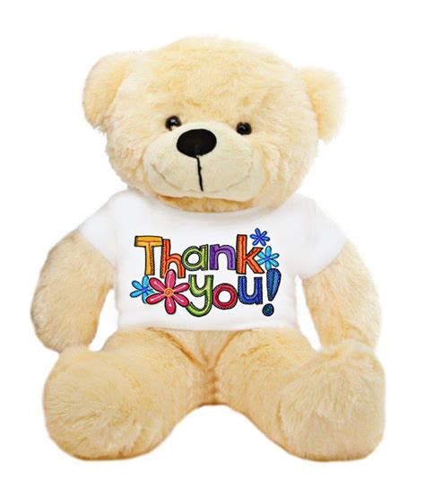 Grabadeal Beige Teddy Bear In Thank You T Shirt 24 Inches Buy