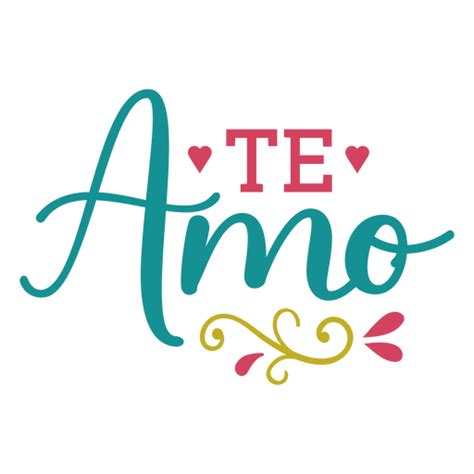 Te amo hearts lettering - Transparent PNG & SVG vector file png image