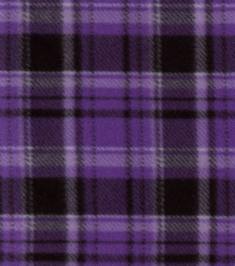 Blizzard Fleece Fabric Purple Hadley Plaid Joann