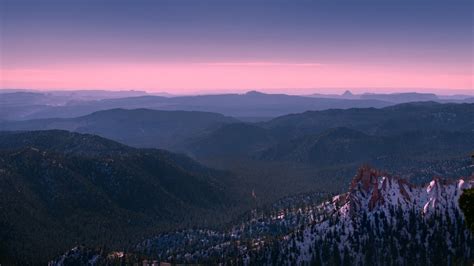 Gray Mountains Under Gray Sky In Aerial Photography Nature Landscape