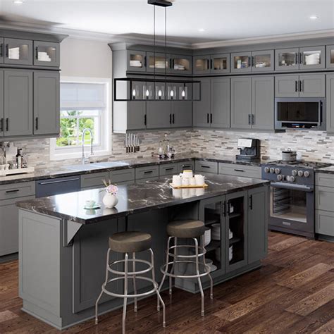 Buy Shaker Grey Kitchen Cabinets Rta Cabinets By Cabinetselect