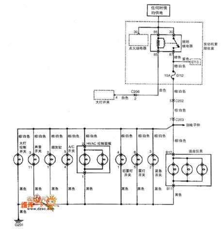 Shanghai GM Wuling Chevrolet Spark Car Dashboard Circuit (1