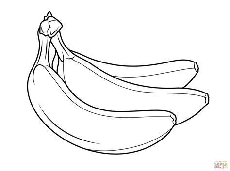 Dibujo De Racimo De Plátanos Para Colorear Dibujos Para Colorear