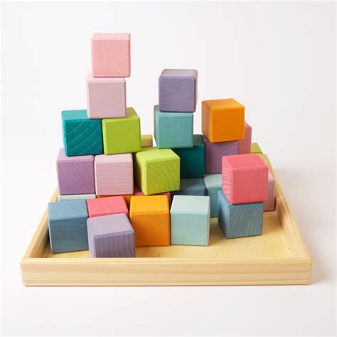 Grimms Square 36 Cubes Pastel Colours Conscious Craft