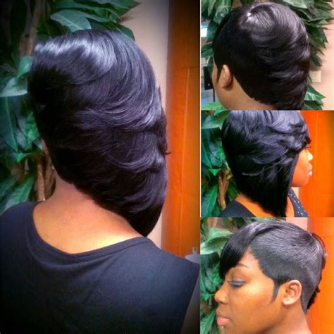 It is easy to manage and requires little to no maintenance at all! blck girl acemetric bob....27 pieces!! | Quick weave ...
