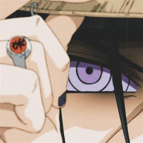 An Anime Character With Purple Eyes Holding A Cell Phone