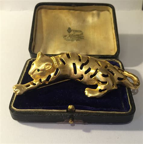 Vintage Panther brooch, Gold Panther Brooch, Panther Jewellery, Panther brooch, Panther Pin 