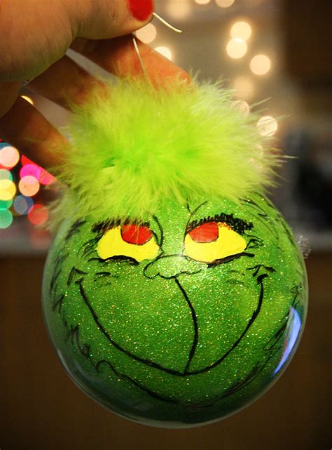 Diy Grinch Ornament Make This With A Mixture Of Pledge Floor Care