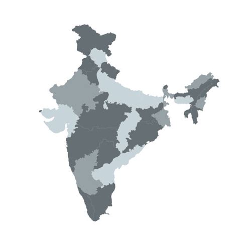 Vector Map Of India With States Single Color Available In Adobe Photos