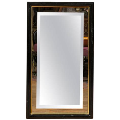 What does mirror glass cost? Smoked and Beveled Glass Wall Mirror in a Black and Brass ...