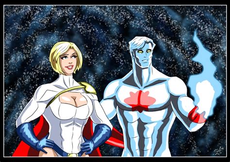 Power Girl And Captain Atom By Adamantis On Deviantart