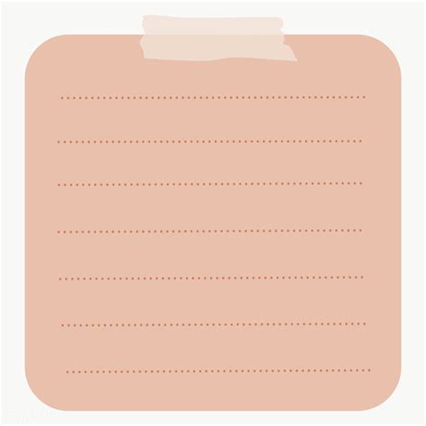 Blank Lined Paper Set With Sticky Tape On Transparent Free Image By