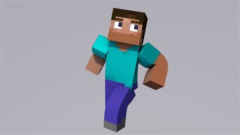 Minecraft Character Steve 3d Model Rigged C4d