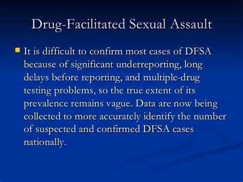 Drug Facilitated Sexual Assault
