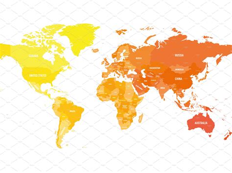 Colorful Political Map Of World By Petr Polák On Dribbble