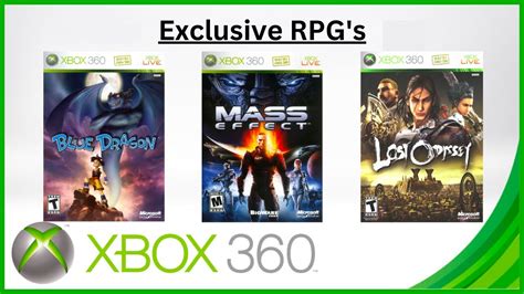 Xbox 360 Exclusives Rpgs Youtube