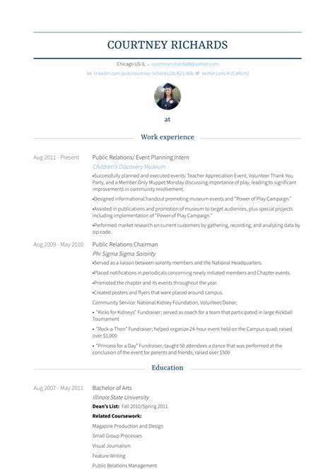 To do this, check out the event planner resume samples and pick your favorite one to use as a template. Event Planning - Resume Samples & Templates | VisualCV
