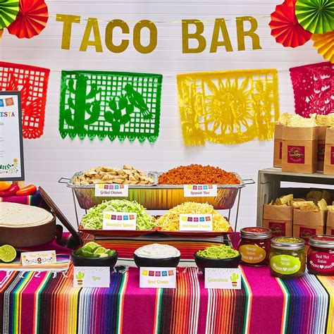 Taco Bar Decoration Kit Mexican Fiesta Party Decorations Taco Bar