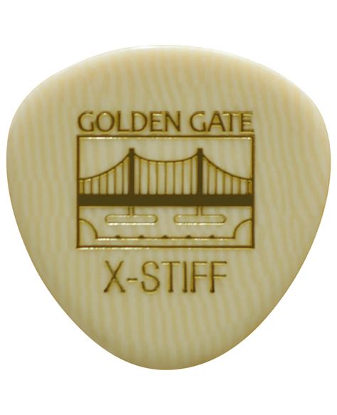 Golden Gate Mp 121 Deluxe Flat Pick Rounded Triangle Extra Stiff Ivoroid Dozen Saga Music