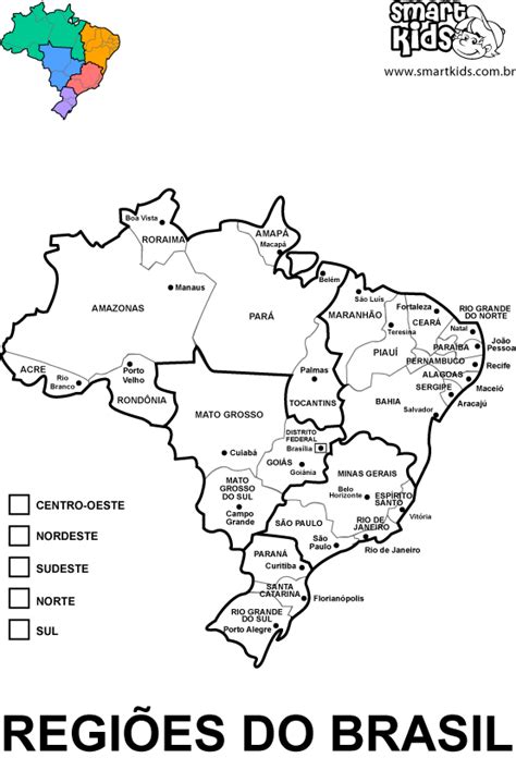 Mapa Do Brasil Para Colorir E Imprimir Muito Fácil Colorir E Pintar